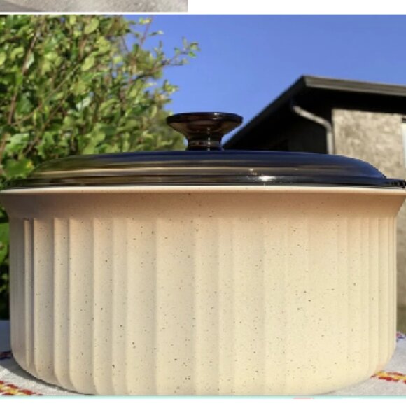 3 Pc Vintage Corning Ware French Bisque 2.5 Qt F1B , 1.5 Qt F5B, Quiche F3B - Picture 2 of 6